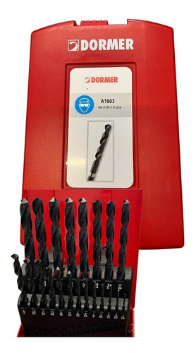 Jogo Brocas Dormer 19 Pçs  A100 1,0-10,0mm Tin - A190201