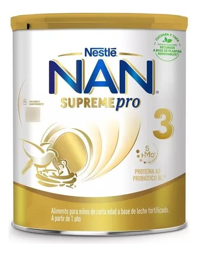 Leche En Polvo Nan 3 Supreme Pro Lata 360grs Sabor Natural