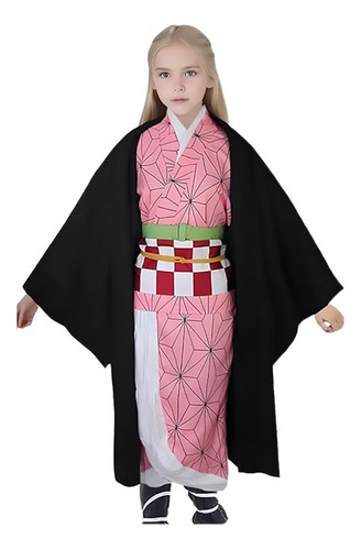 Anime Cosplay Disfraz De Anime Para Niños De Halloween-nezuko Uniforme De Juego De Rol Para Niños Y Niñas Cosplay