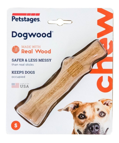 Graveto Para Roer Petstages Dogwood Para Cães Pequeno Cor Madeira
