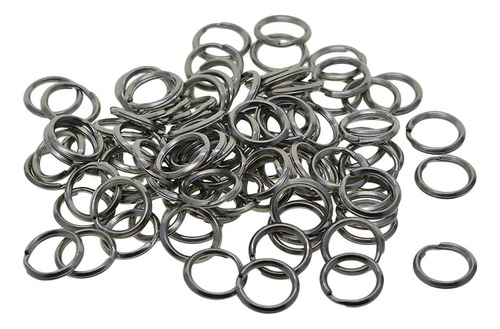 100 Unids / Pieza Conectores De Cierre De Llavero De Plata