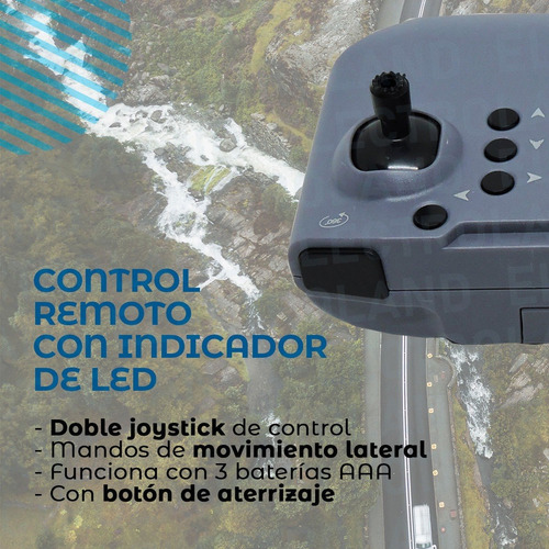 Imagen 7 de 10 de Drone Con Cámara Hd Negro Wifi Ultraliviano Con Giro 360°