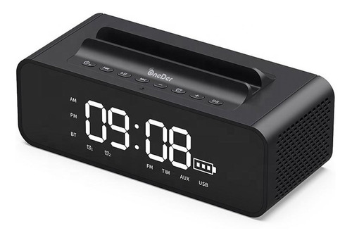 Bocina Despertador Reloj Inalámbrico Bluetooth Oneder V06