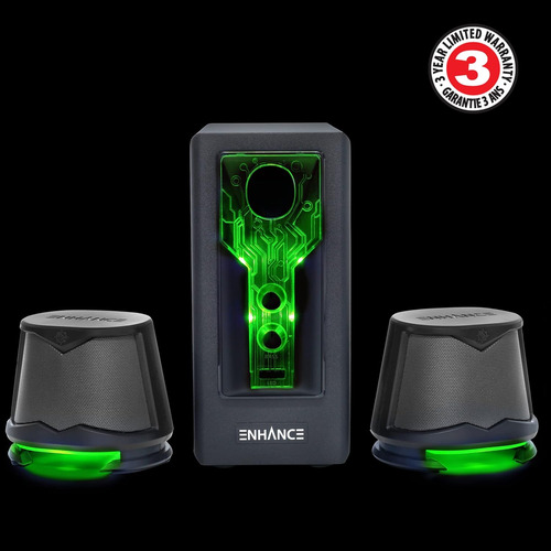 Altavoces Led 2.1 Con Subwoofer Para Pc