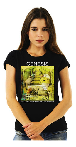 Polera Mujer Genesis Selling England By The Pound Rock Impre