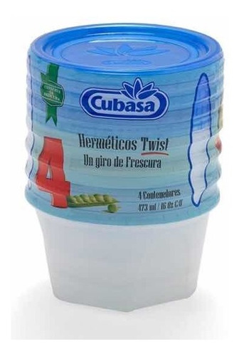 Toper Hermético Trasparente Plástico (pp) Cubasa 650ml 8 Pzs