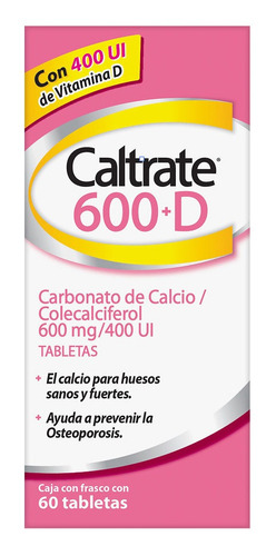 Suplemento Alimenticio 600 +d 600mg / 400 Caltrate Gsk