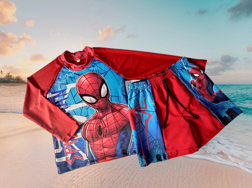 Trajes De Baño Para Niños Spiderman Hombre Araña 