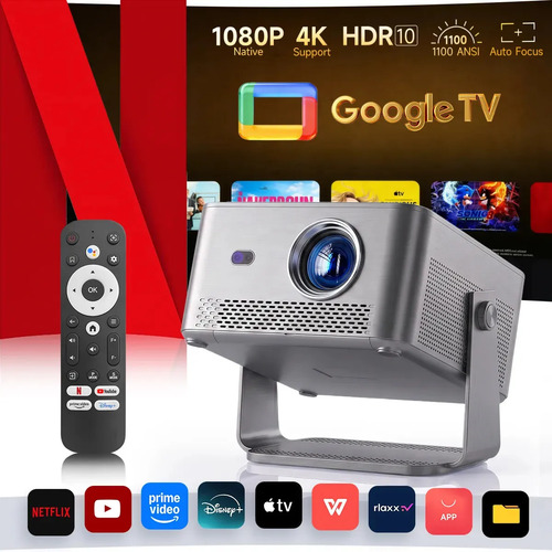 Projetor Magcubic HY450GT Full HD 1080p Wi-Fi para Home Theater e Google TV
