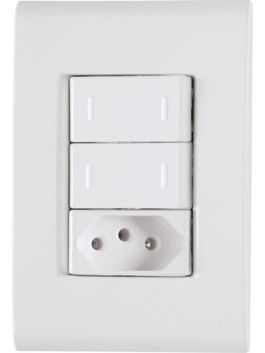 Conjunto 4x2 Com 2 Interruptores Paralelos 10 A 250 V E 1