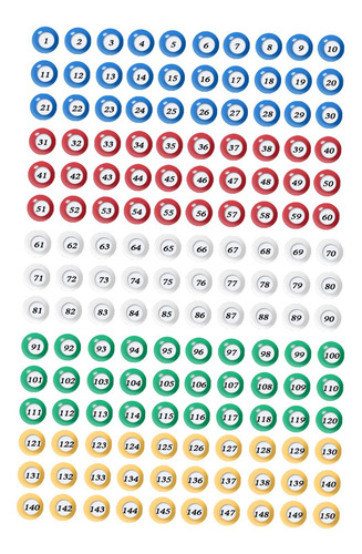 150x Bolas De Bingo Bolas De Llamada Reemplazo De Accesorios