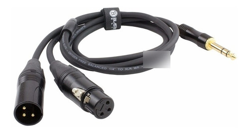 Cable P Audio De 1/4 Balanceado A Xlr Macho Y Hembra De 1 Mt