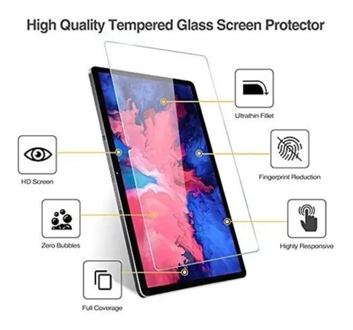 Imagen 3 de 5 de Film Vidrio Templado Para Tablet Lenovo P11 P11 Plus J606f