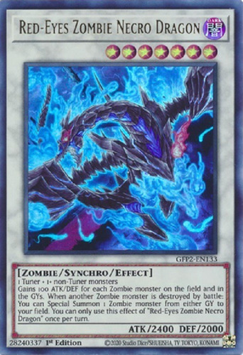 Dragón Necro Zombi De Ojos Rojos Ultra Raro Yugioh