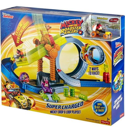 Mickey Racers Pista Loop Supercharged Fisher Price Disney