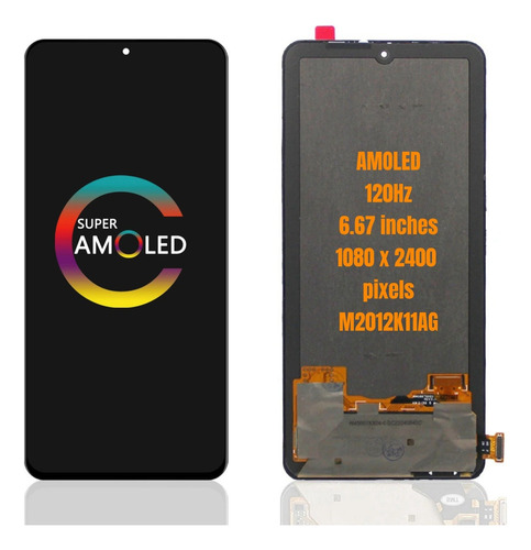 Aplicável A: Tela De Toque Oled Mp Amoled Para Poco F3 5g