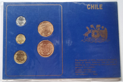 Set Monedas 100 50 10 Pesos Chile 1990s Unc Nueva