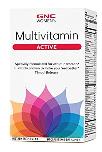 Gnc Ultra Mega Active Multivitamina Para Mujer, 90 Cápsulas,