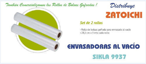 Repuesto Pack 2 Rollos De Bolsas Envasadora Al Vacío - Sikla