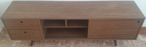 Rack Para Tv Até 55 Pol. 1 Porta 2 Gavetas Retrô 85 - Usado Marrom (Usado)
