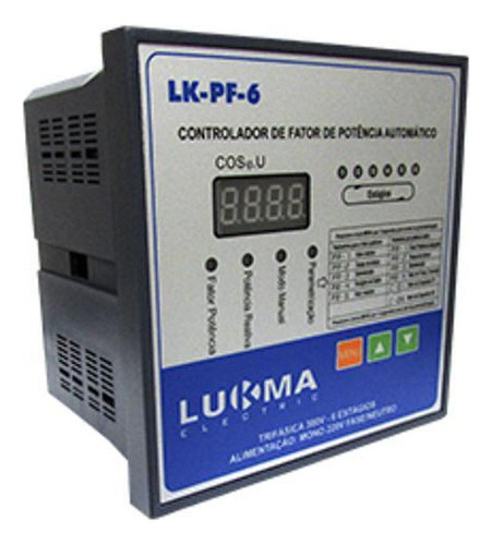 Controlador Fator De Potencia Lukma Lk-pf-6 220v F+n