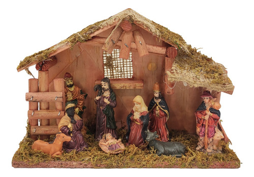Pesebre Madera Arbol Navidad Decoracion S - Sheshu Navidad
