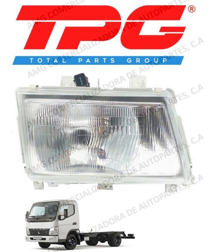 Faro Delantero Mitsubishi Canter (vidrio) Izquierdo Tpg