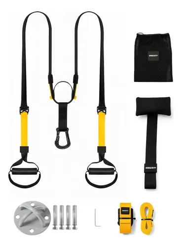 Banda De Suspension 300 Kgs Profesional Energy Fit Kit Bolso Negro
