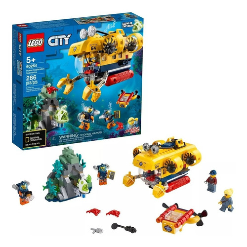 Kit Lego City Océano Submarino De Exploración 60264 +5 Años