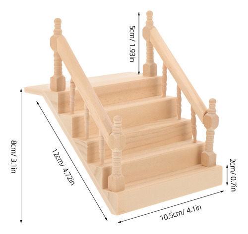 Adorno De Escritorio Con Forma De Mini Escalera De Madera Mi