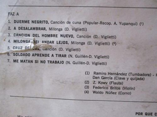 Imagen 3 de 5 de Daniel Viglietti - Canciones Para El Hombre Nuevo