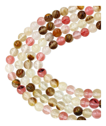 100 Piezas De Perlas Sueltas Redondas Con Semigemas Para
