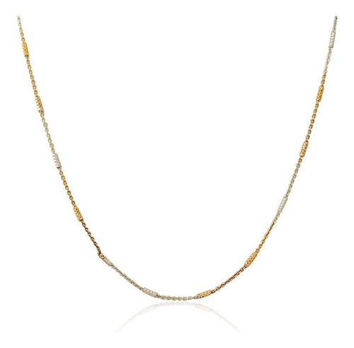 Cadena, Collar, Gargantilla De Oro Laminado 18 K #38i Color Dorado