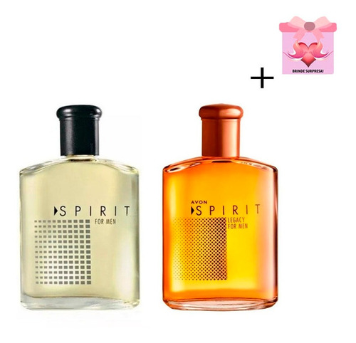 Kit C/2 Spirit For Men + Spirit Legacy Colonia Avon + Brinde