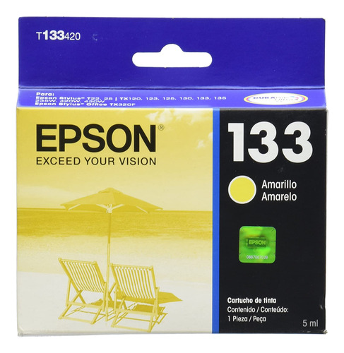 Cartucho Epson 133 Color Amarillo / T133420-al