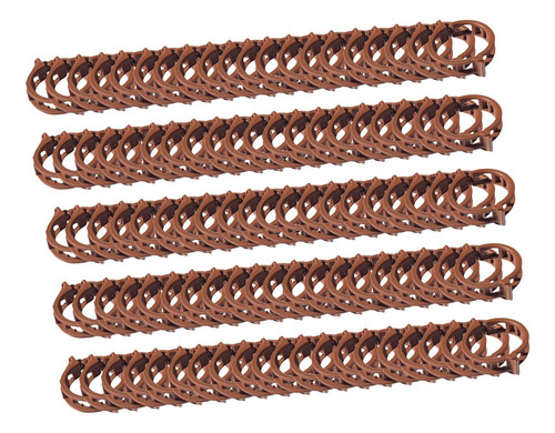 100 Uds Clips Para Plantas Clips Para Enrejado De Marrón