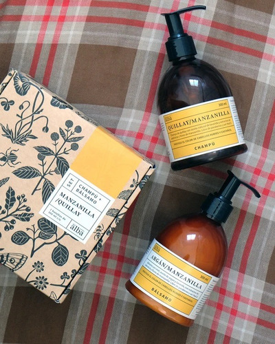 Imagen 3 de 3 de Champu + Balsamo Manzanilla Quillay 2pack - Del Alba