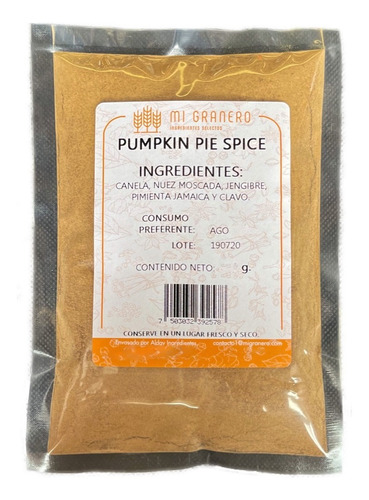 Pumpkin Pie Spice Especias 1 Kilo