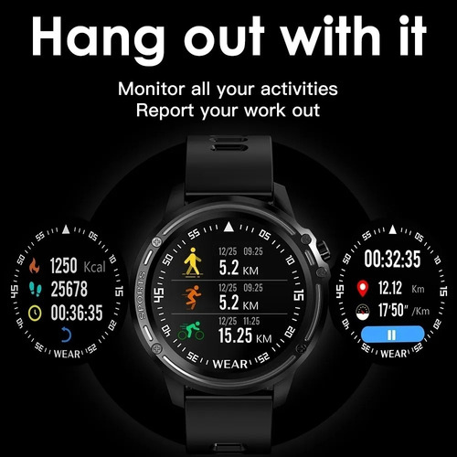 De Reloj Inteligent Hombre Reloj Inteligente Fulltouch Redondo