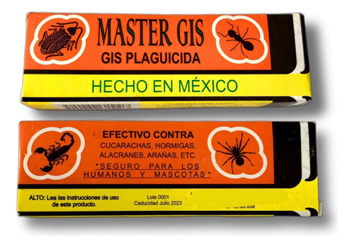 Gis Mexicano Cucarachas Hormigas Insectos 100 Piezas