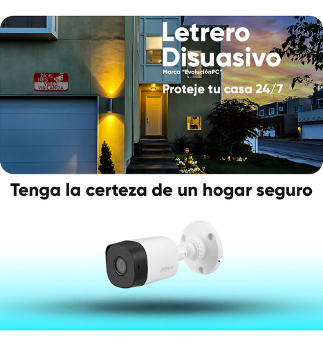 Kit Videovigilancia Cronos 4 Cámaras Dahua Bala B1a11 1MP + Disco Duro 3 tb + Baluns + Accesorios kit CCTV KITXVR1B04-I1MP-CCTV-CIRCUITO CERRADO (DVR dahua XVR1B04H-I Circuito cerrado)