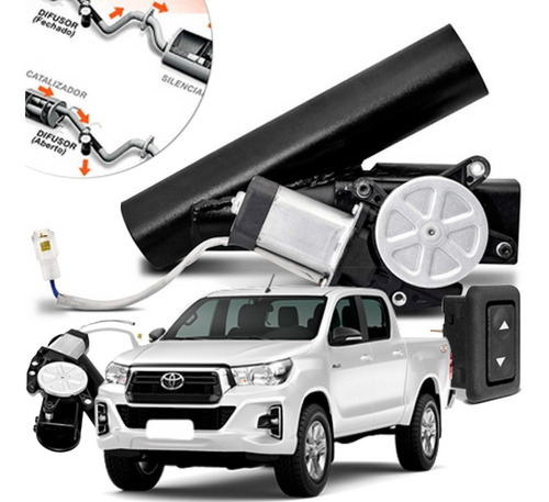 Difusor De Escapamento Esportivo Preto Toyota Hilux