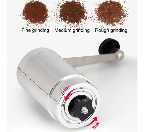 Molinillo De Café Manual Portátil De Acero Inoxidable