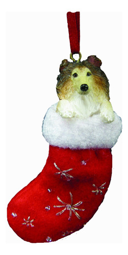 Collie - Figura Decorativa De Navidad Con Diseno De Papa Noe