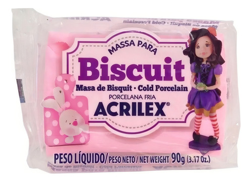 Massa Para Biscuit 90g - Rosa 537 - Acrilex