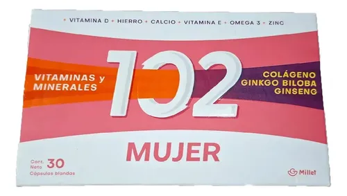 Multivitamínico 102 Mujer 30 Cápsulas Gramon Millet Sin Sabor
