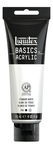 Tinta acrílica branca de titânio Liquitex Basics 118 ml