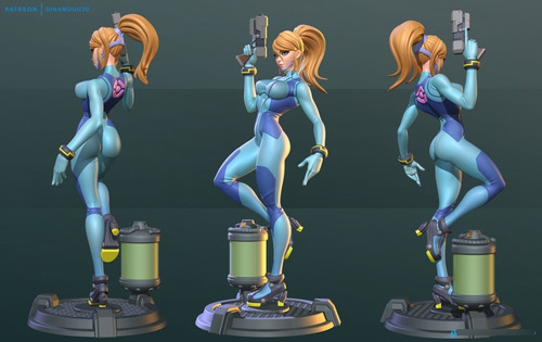 Metroid Samus Aran Suit + Armor Stl/obj Para Impresión 3d