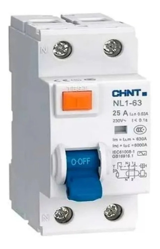 Disyuntor/interruptor Diferencial Bipolar Chint De 63a