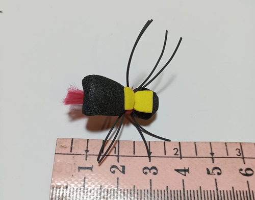 Mosca Escarabajo Fly Negro, Anzuelo #8 Negro